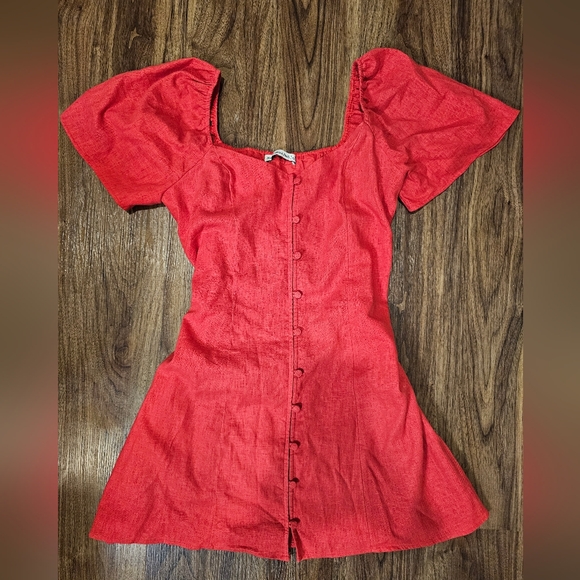 Abercrombie & Fitch Petite Linen Blend Dress - Picture 1 of 8
